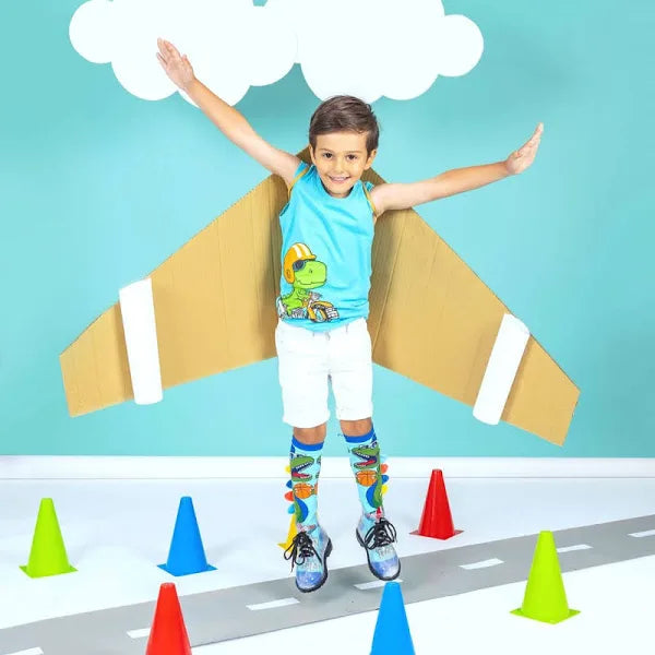Premium quality Dino 3D knee high socks