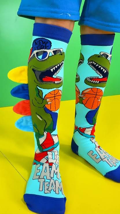 Premium quality Dino 3D knee high socks