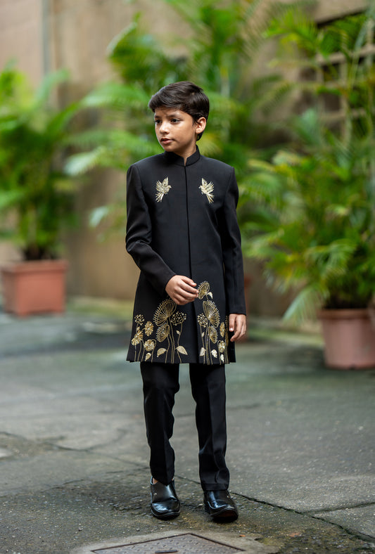Midnight majesty sherwani set