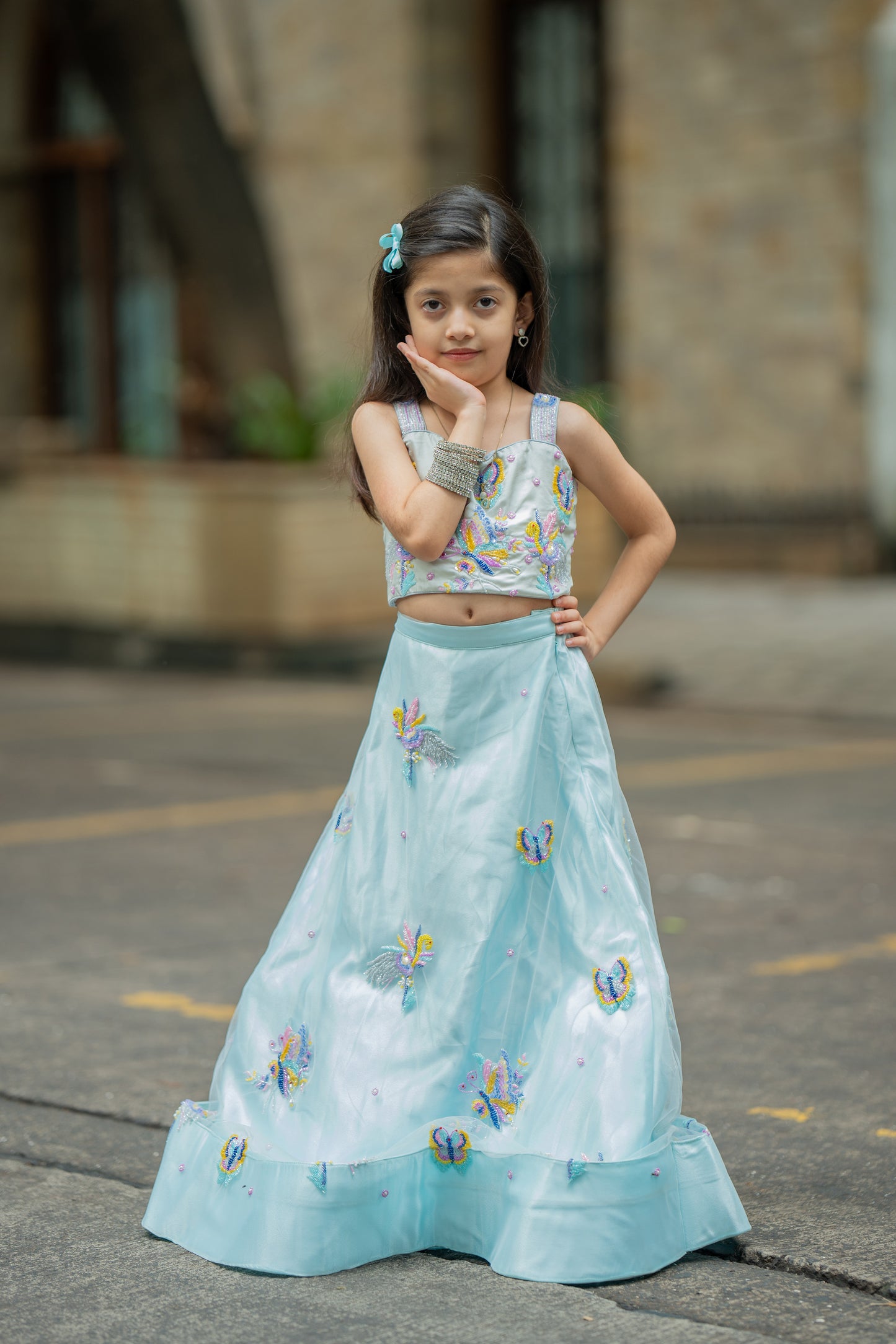 Butterfly mirage lehnga set