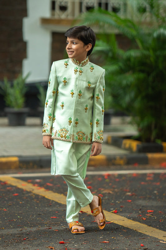 Emerald grace sherwani set