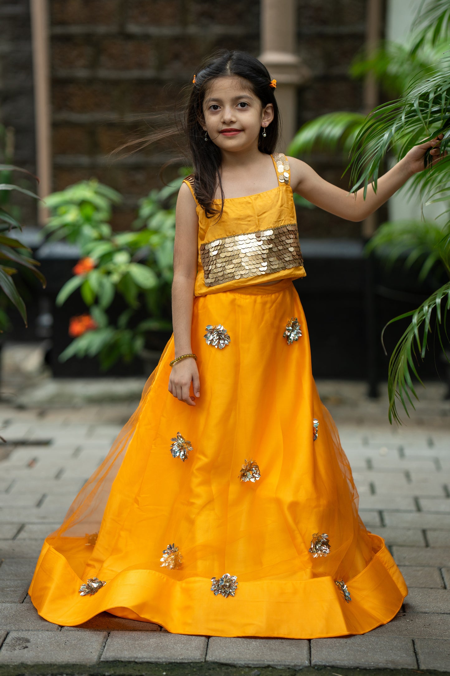 Saffron solstice lehnga set