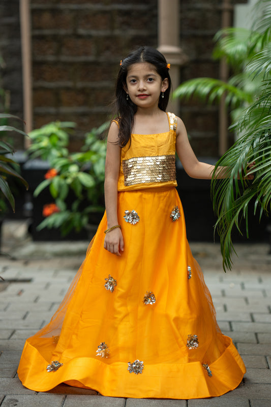 Saffron solstice lehnga set