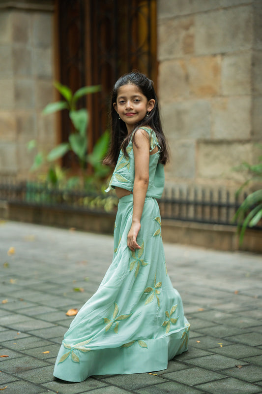 Mint Meadow lehnga set