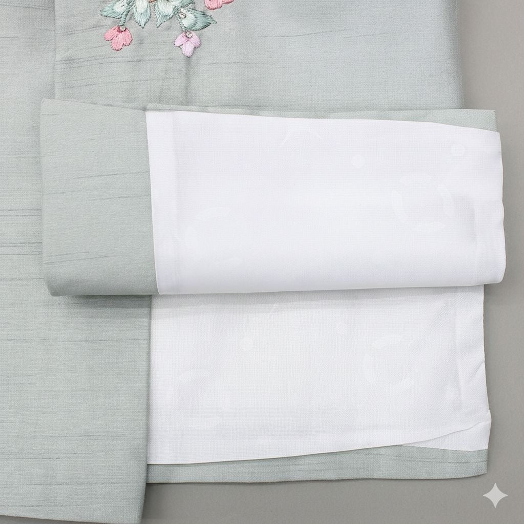 Crane embroidered sherwani with pyjama