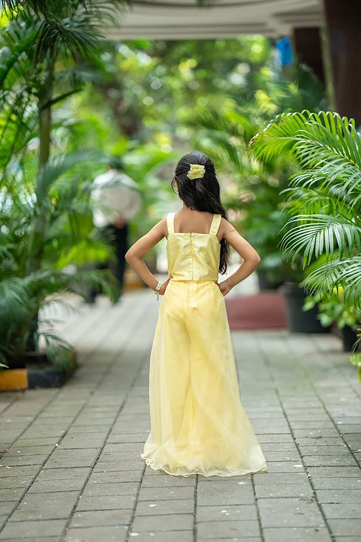 Yellow dahlia plazo set