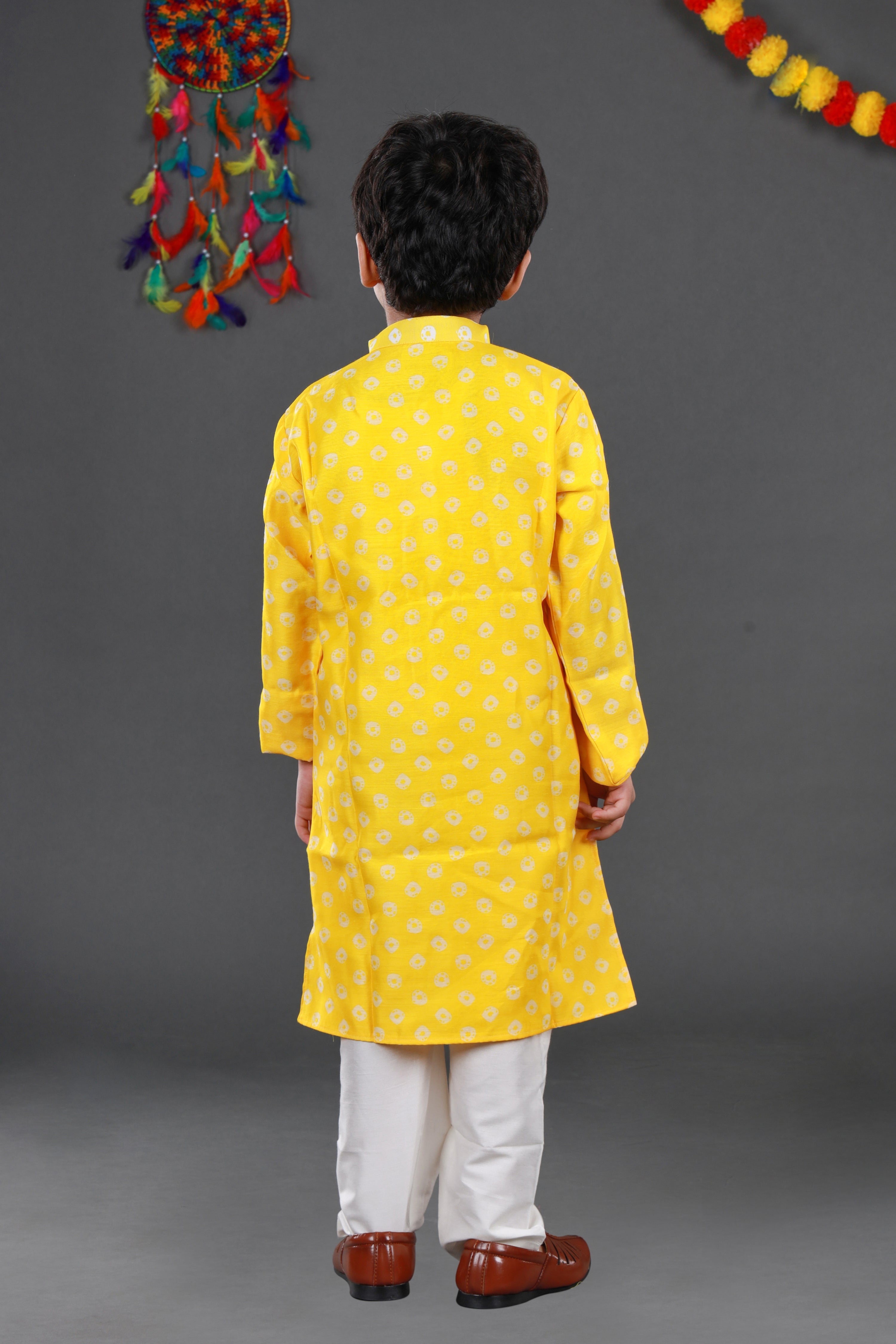Mirror work chanderi kurta&dhoti set