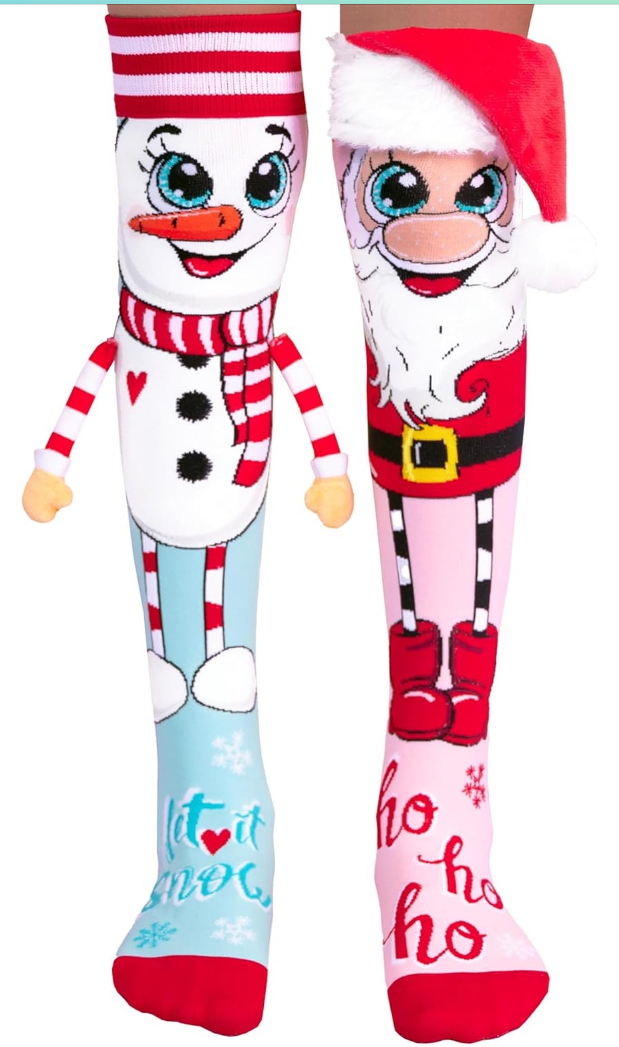 Premium quality Santa 3D knee high socks for your kiddos!