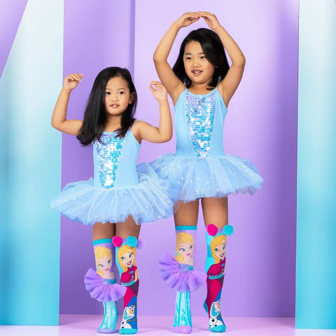 Premium quality Elsa frock 3D high knee socks for girls