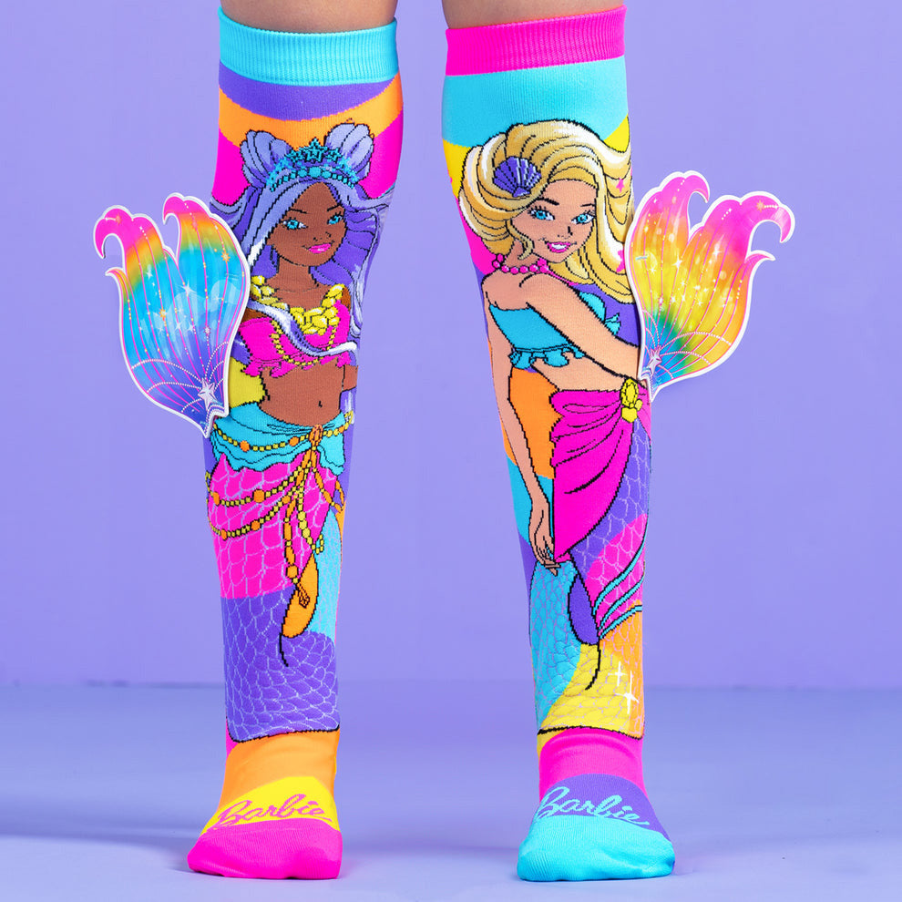 Premium quality 3D knee high Barbie mermaid socks