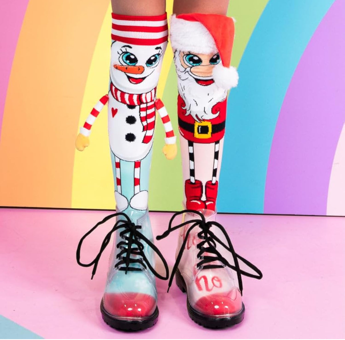 Premium quality Santa 3D knee high socks for your kiddos!