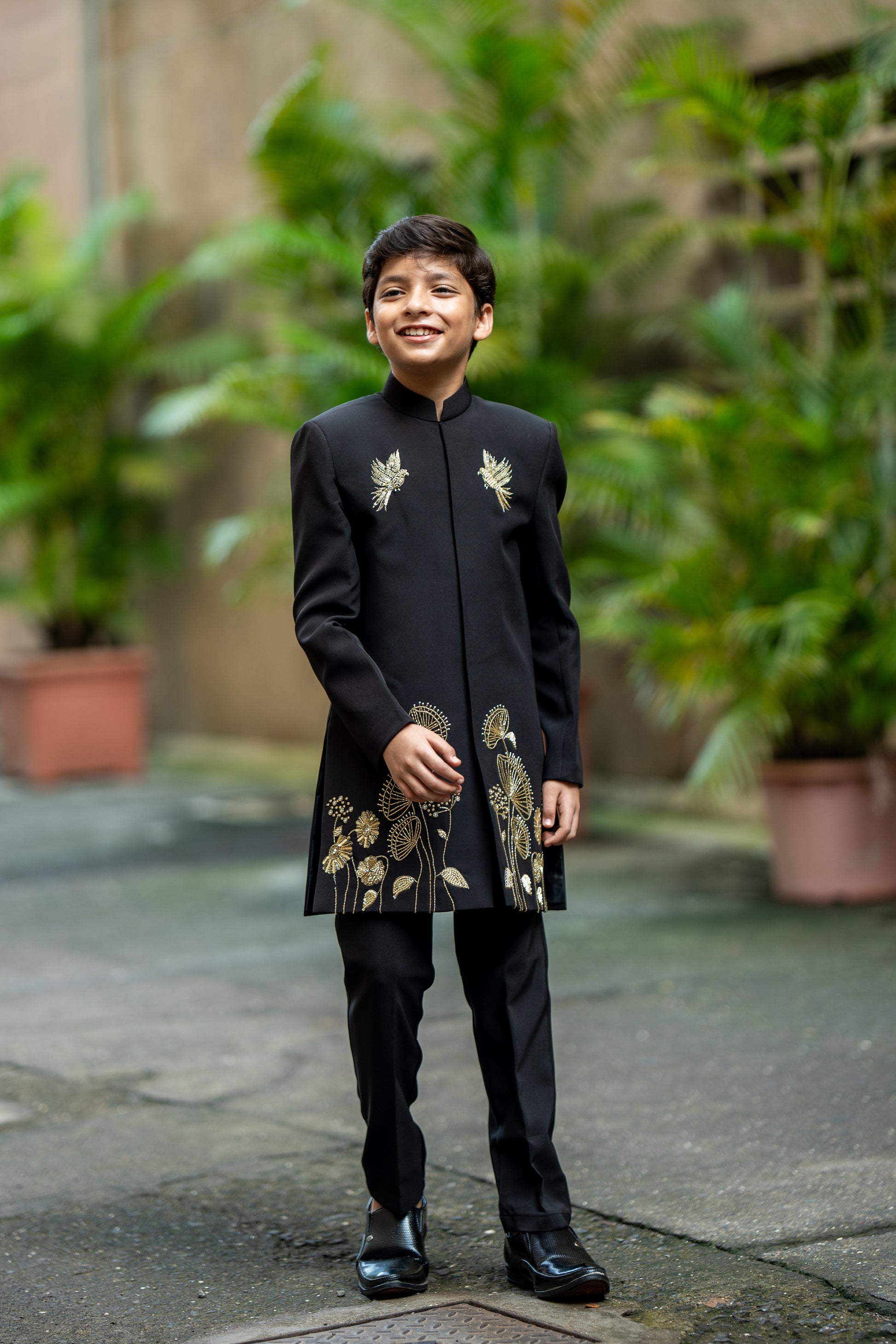 Midnight majesty sherwani set