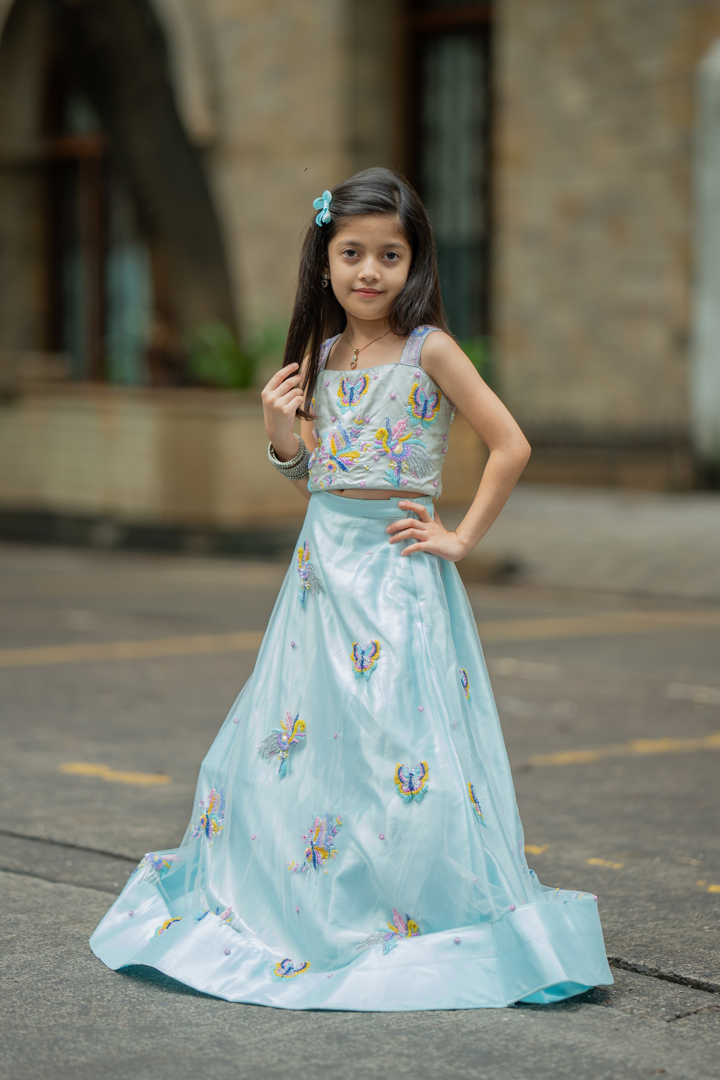Butterfly mirage lehnga set