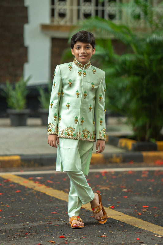 Emerald grace sherwani set