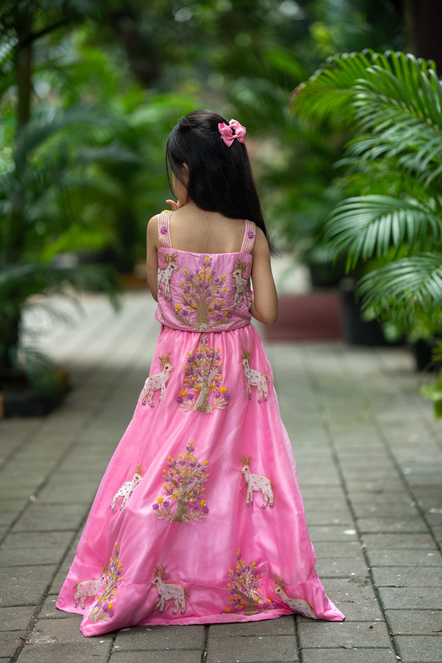 Fairy wood antlers lehnga set