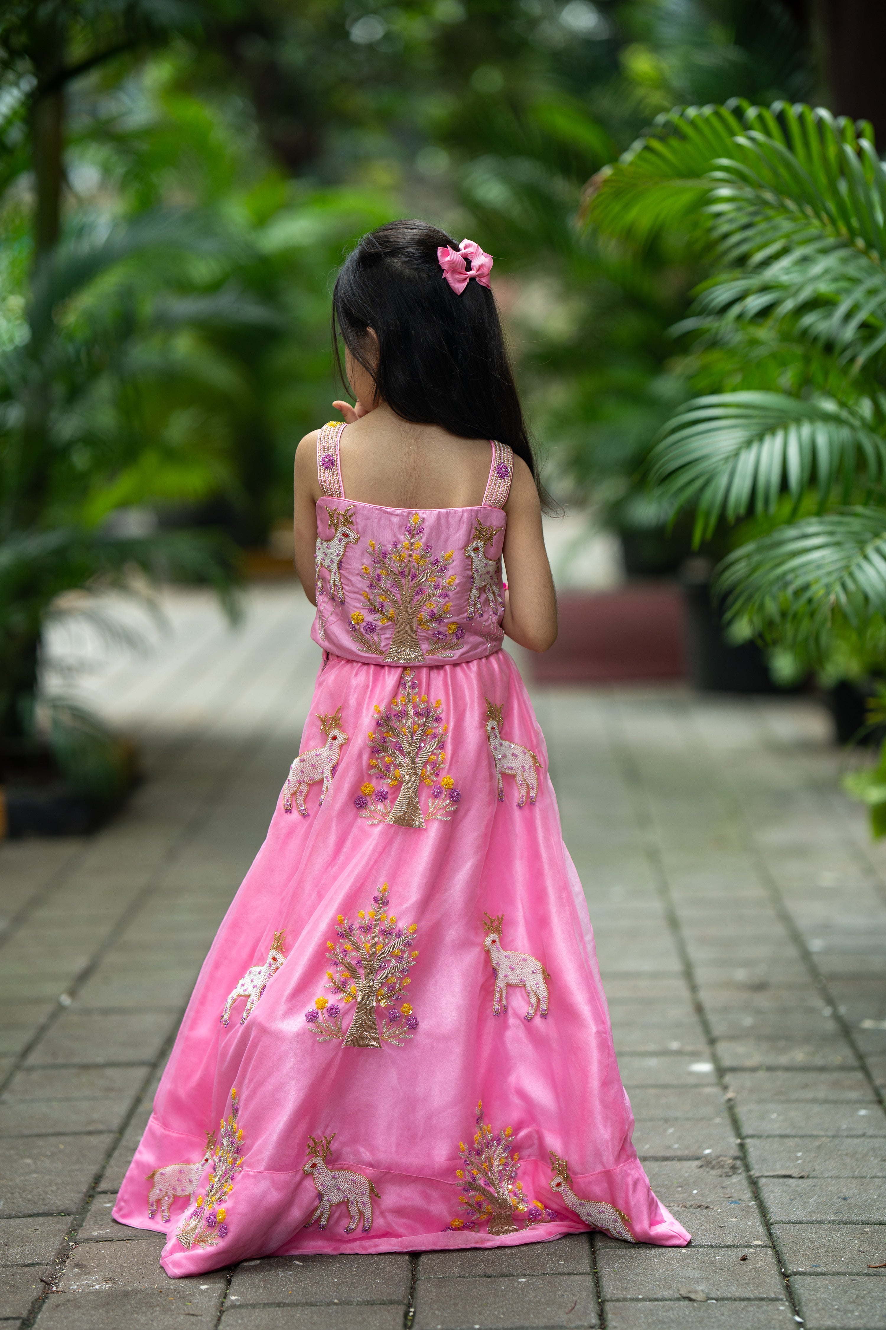 Fairy wood antlers lehnga set