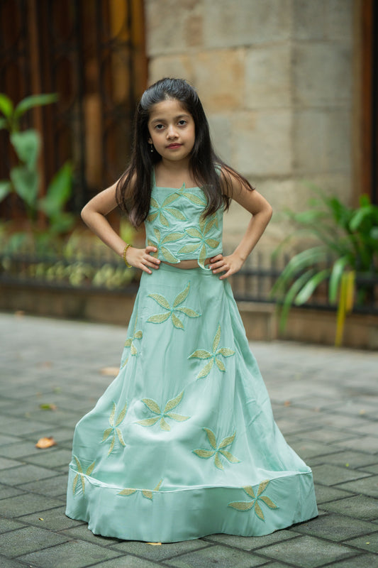 Mint Meadow lehnga set