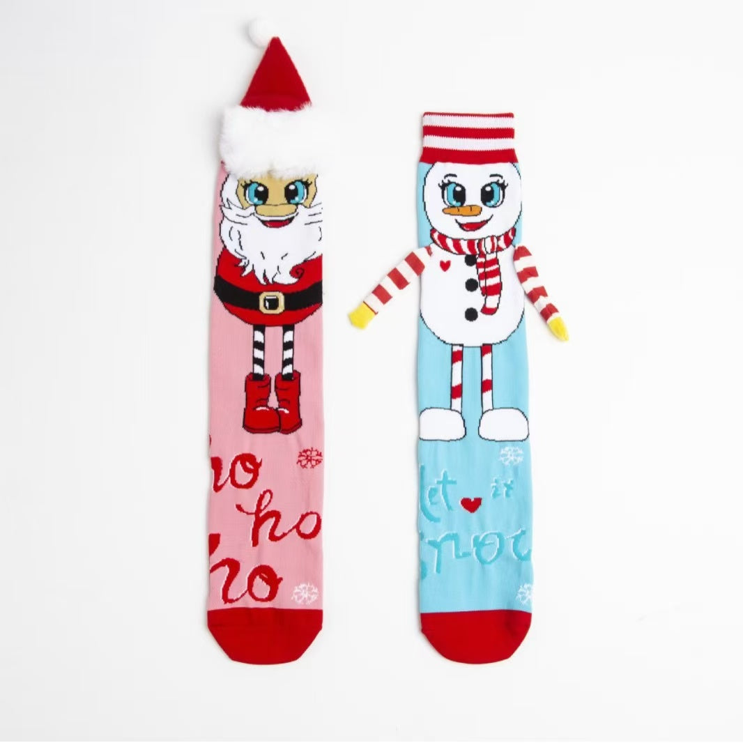 Premium quality Santa 3D knee high socks for your kiddos!
