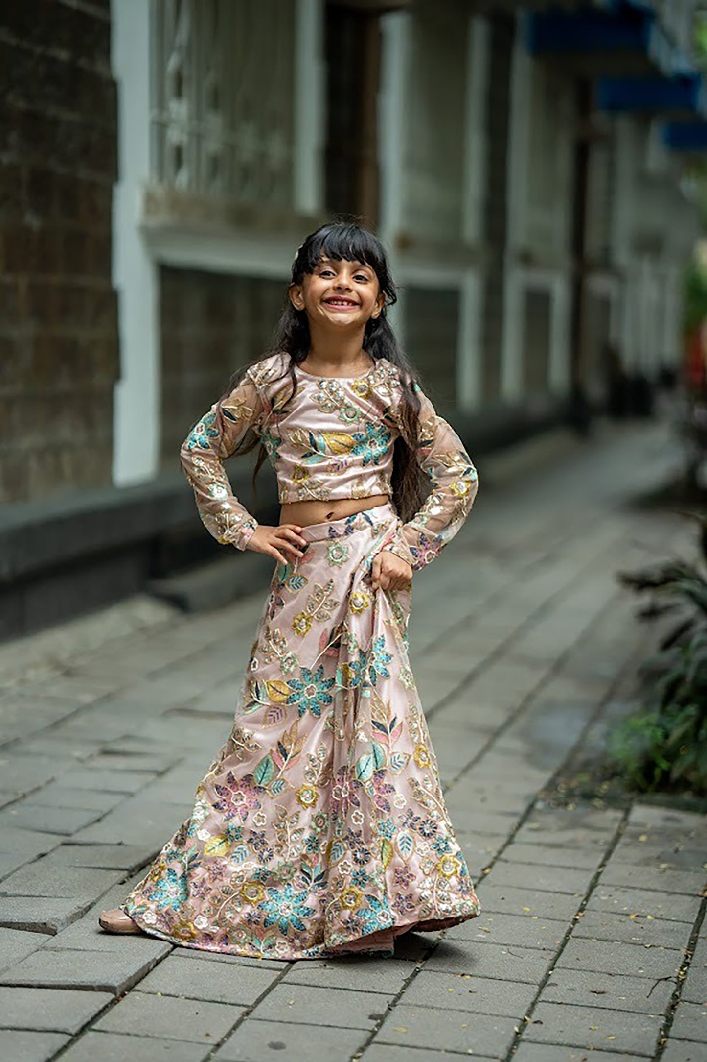 Whispers of spring lehnga set