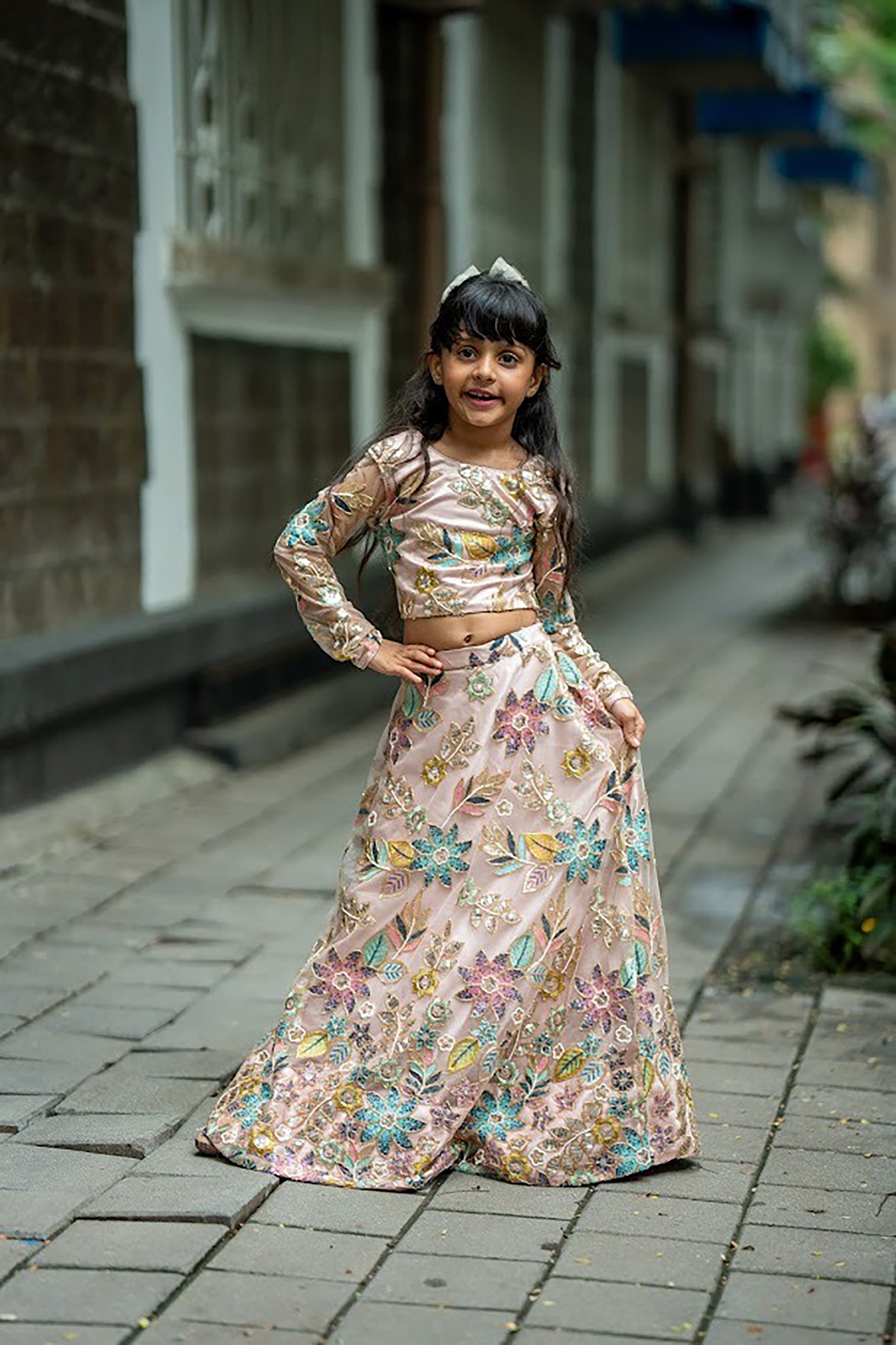 Whispers of spring lehnga set