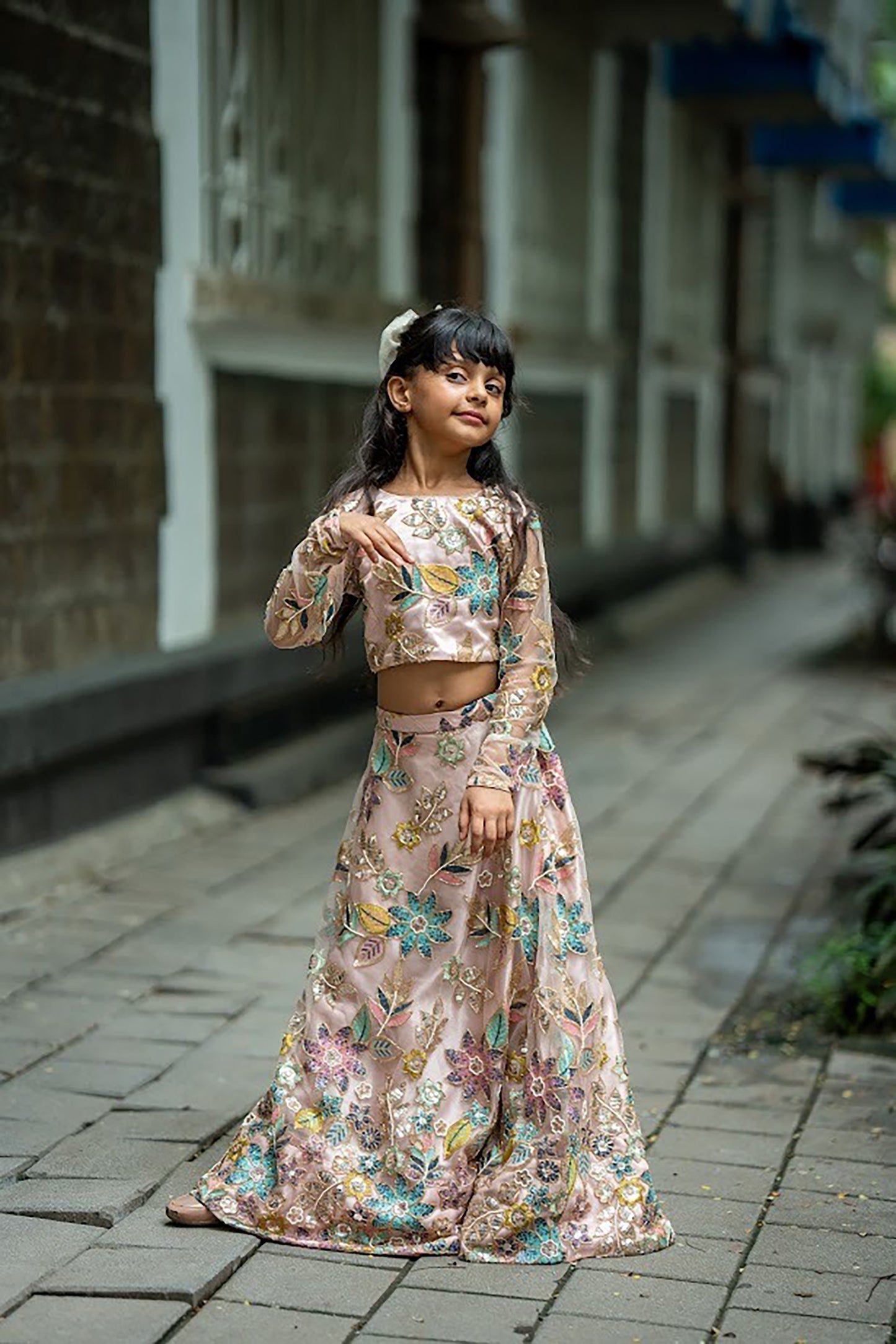 Whispers of spring lehnga set