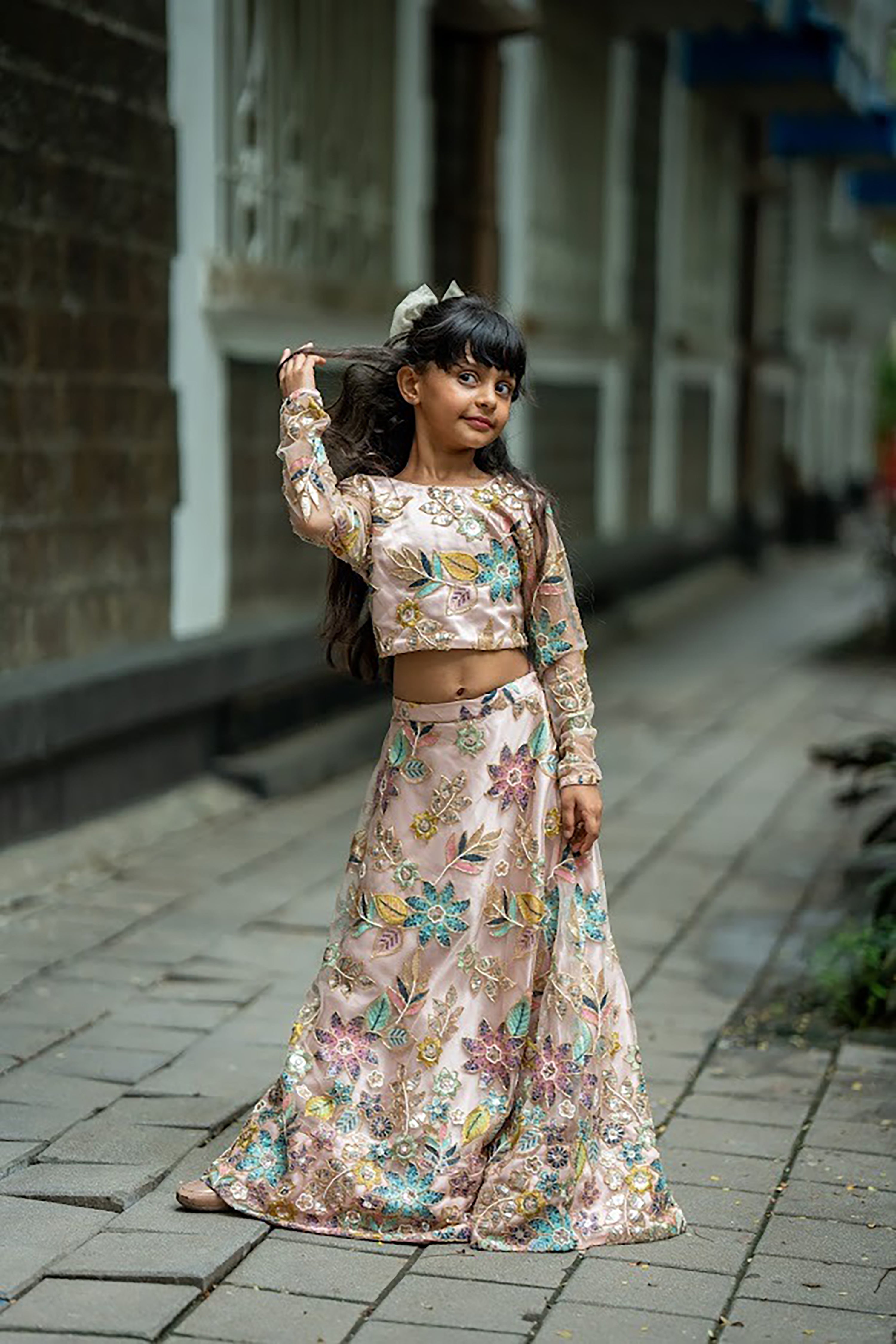 Whispers of spring lehnga set