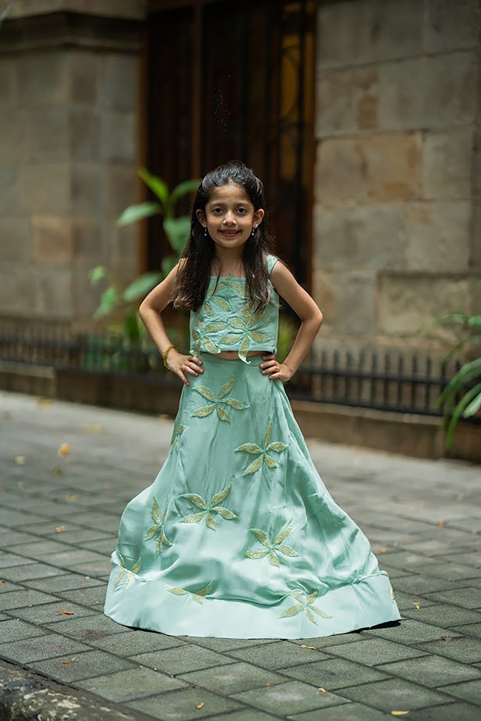 Mint Meadow lehnga set
