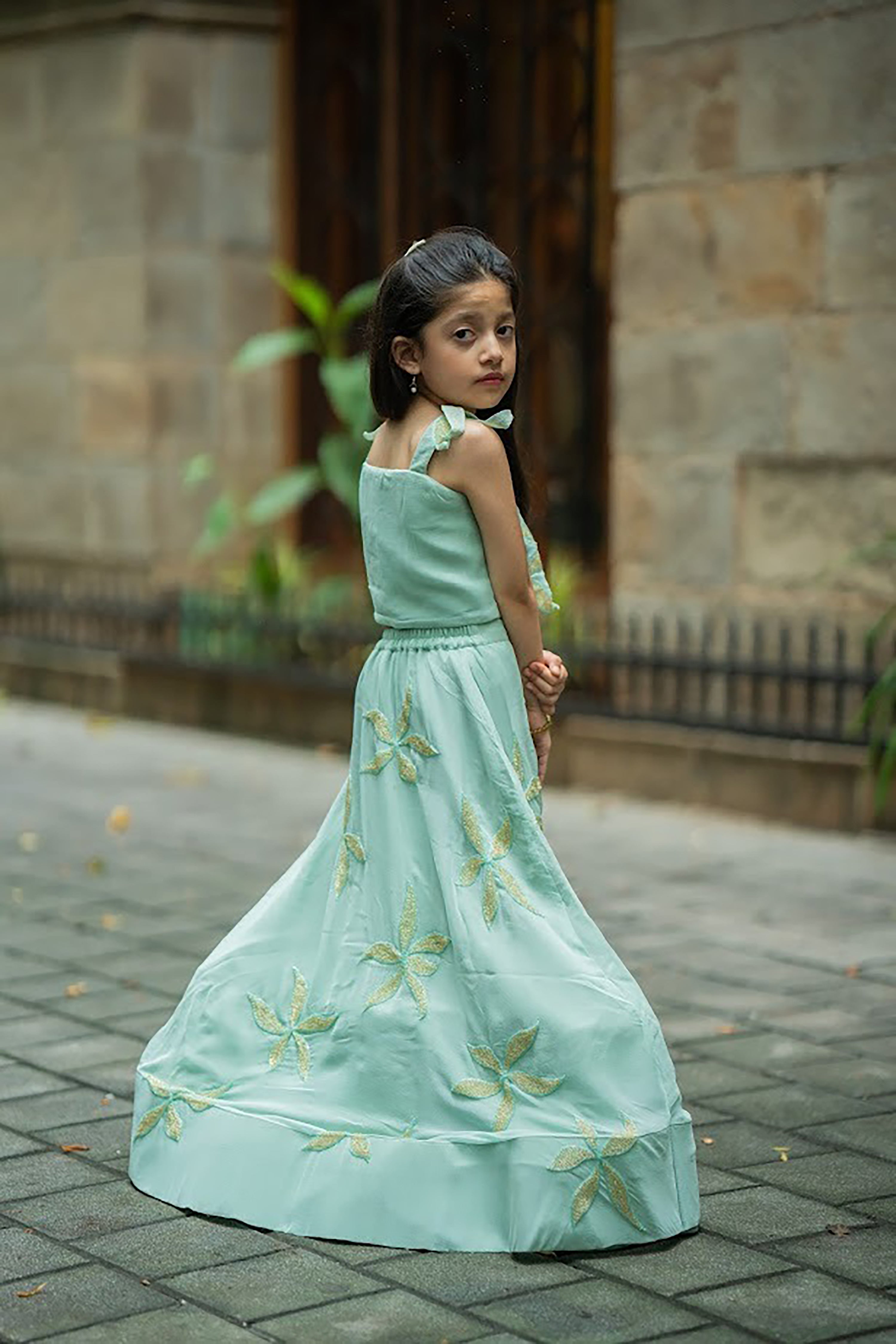 Mint Meadow lehnga set