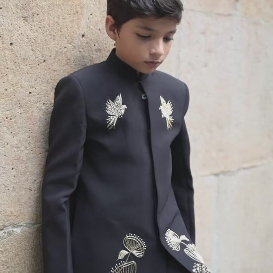 Midnight majesty sherwani set