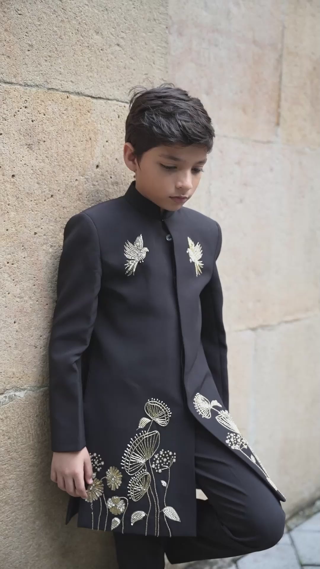 Midnight majesty sherwani set